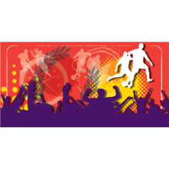 Panoramique Foot 1 sur chevalet - PVC 3mm - ignifuge M1 - 60 x 30 cm