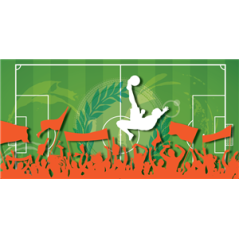 Panoramique Foot 2 sur chevalet - PVC 3mm - ignifuge M1 - 60 x 30 cm