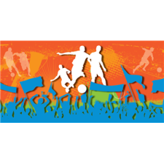 Panoramique Foot 3 sur chevalet - PVC 3mm - ignifuge M1 - 60 x 30 cm