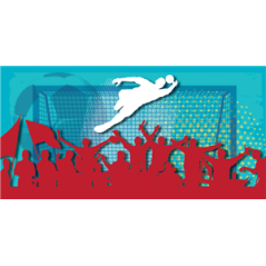 Panoramique Foot 4 sur chevalet - PVC 3mm - ignifuge M1 - 60 x 30 cm