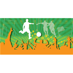 Panoramique Foot 6 sur chevalet - PVC 3mm - ignifuge M1 - 60 x 30 cm