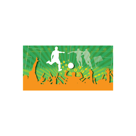 Panoramique Foot 6 sur chevalet - PVC 3mm - ignifuge M1 - 60 x 30 cm