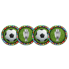 Mobiles Football x4 R/V - carton - Diam. 29cm