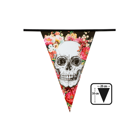 Guirlande de fanions PE Day of the dead (Fanions 30 x 20 cm) / Long. 6 m