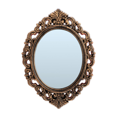 Miroir noir et bronze 29 x 40cm