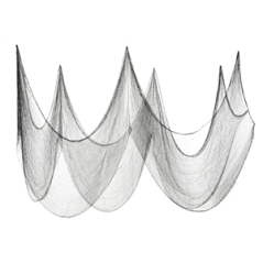 Tissu lambeaux déchiré noir (72 cm x 10 m)