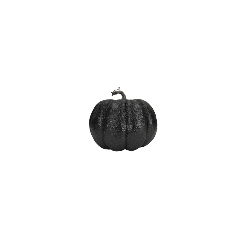 Citrouille noire à paillettes 20 x 20cm