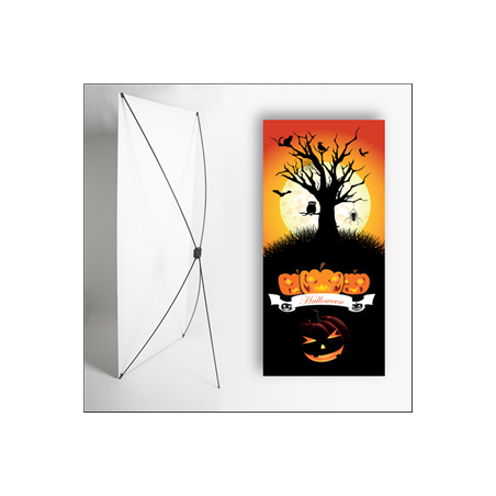 Kakemono Halloween 2 - 180 x 80 cm - Toile M1 avec structure  X- Banner
