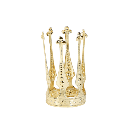 Mini couronne royale en métal doré / 12.5 x 6 x 3 cm