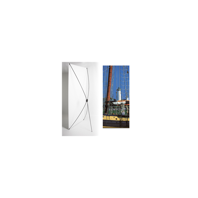 Kakemono Bretagne bateau - 180 x 80 cm - Toile M1 avec structure  X- Banner