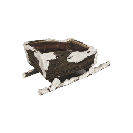Traîneau écorce de bois 27 x 14 x 13cm