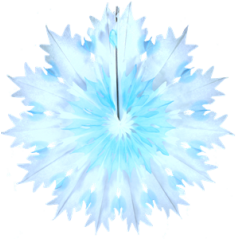 Flocon bleu papier - Diam. 45cm