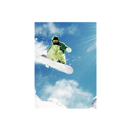 Affiche montagne sport d'hiver - papier - 50 x 70 cm