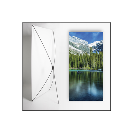 Kakemono Canada lac  - 180 x 80 cm sur Toile M1 avec structure  X- Banner
