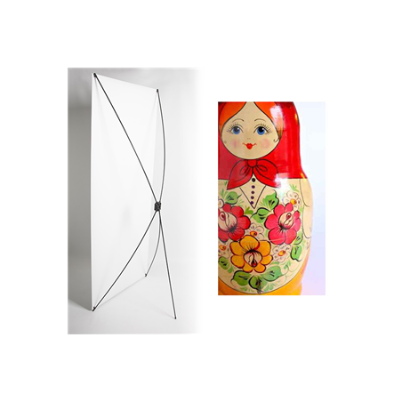 Kakemono mastroichka- 180 x 80 cm - Toile M1 avec structure  X- Banner