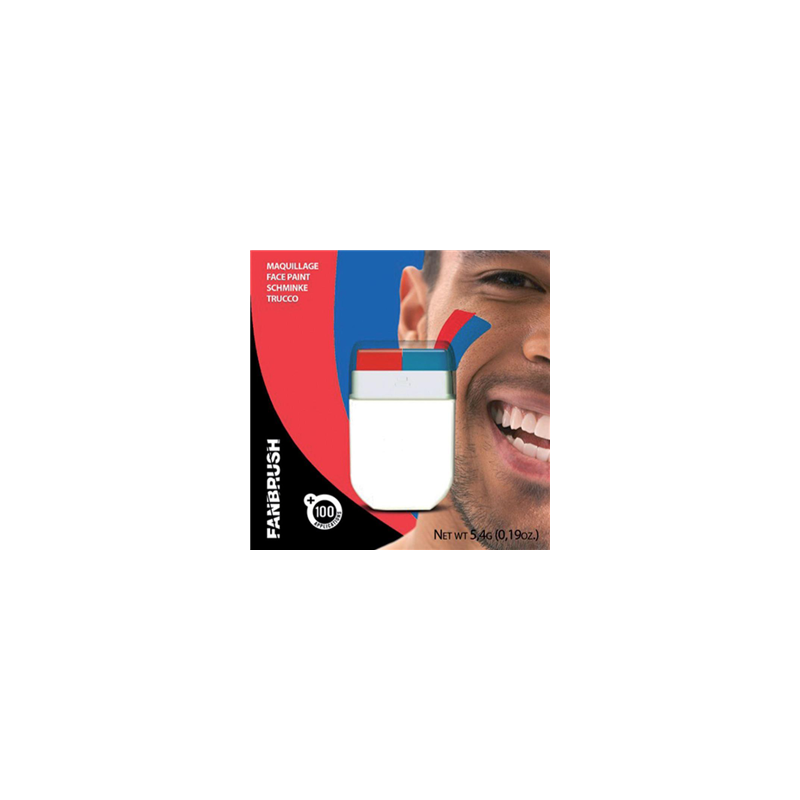 Maquillage bleu et rouge