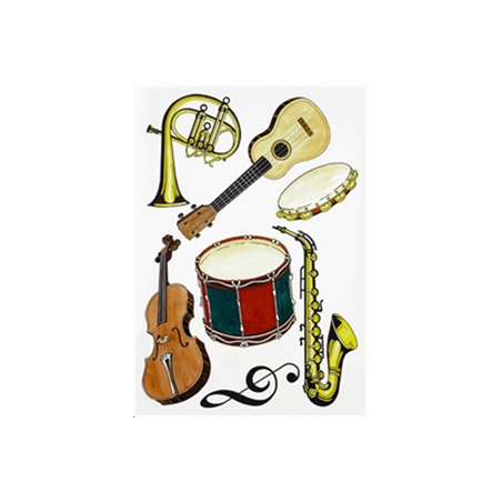 Mobiles instruments de musique x7 - carton