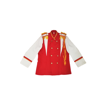 Veste de fanfare rouge et blanche - Tissu - Taille adulte