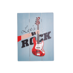 Plaque en bois ROCK - 30 x 40cm