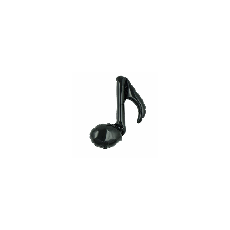 Ballon mylar Note Musique noir - Haut. 22cm