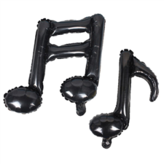 Lot de 10 ballons mylar note de musique 40cm (2 modèles assortis)