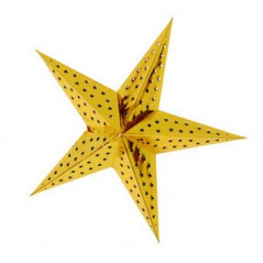 Étoile Or à suspendre - carton - Diam. 40cm