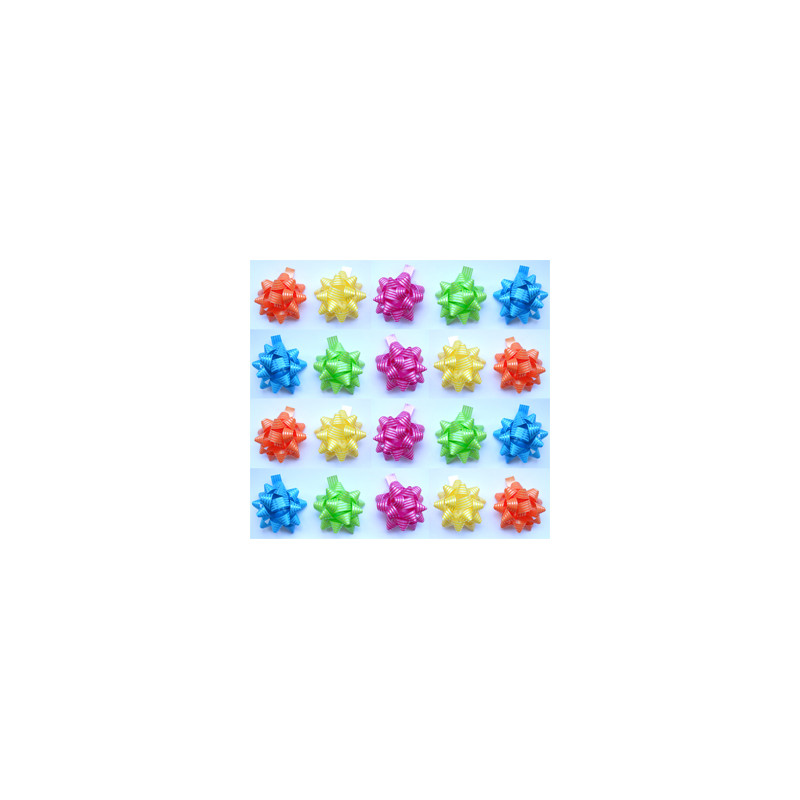 Sachet de 50 noeuds kraft multicolores Diam. 50 mm