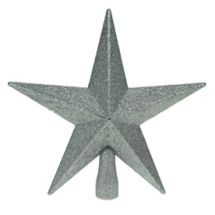 Étoile tête de sapin argent - Diam. 20cm