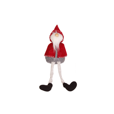 Père Noël Bonnet  et  Longue Barbe (Cape Rouge - assis) 12 x 10 x 42