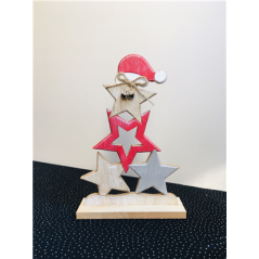 Sapin d'étoiles en bois - Haut 29cm