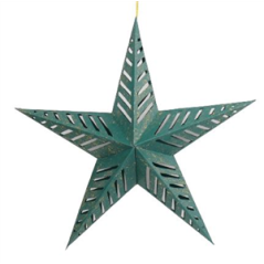 Étoile verte carton - Diam. 12cm