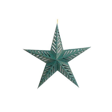 Étoile verte carton - Diam. 12cm