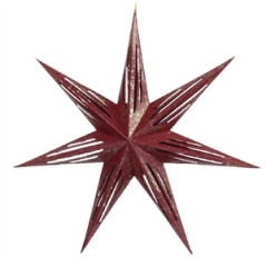 Étoile rouge carton - Diam. 30cm