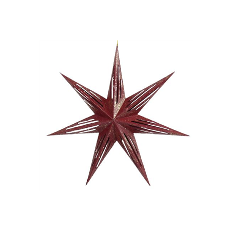 Étoile rouge carton - Diam. 30cm