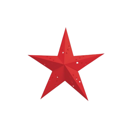 Lanterne étoile rouge carton - Diam. 60cm