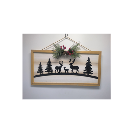 Cadre en bois Montagne - 56 x 28 x 6cm