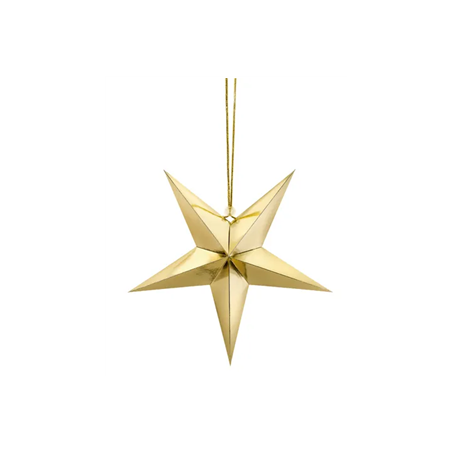 Lanterne étoile dorée carton - Diam. 70 cm