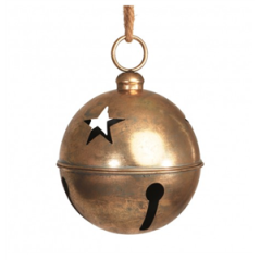 Grelot en métal or vieilli 24 x 31cm