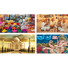 Mobiles Inde Traditions x4 - carton - 27 x 49cm