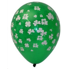 Ballon motif trèfles x8 - Diam. 29cm