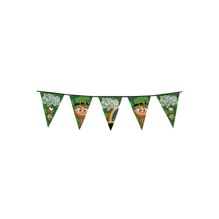 Guirlande Saint Patrick fanions 45 x 30cm - PLASTIQUELong. 8m