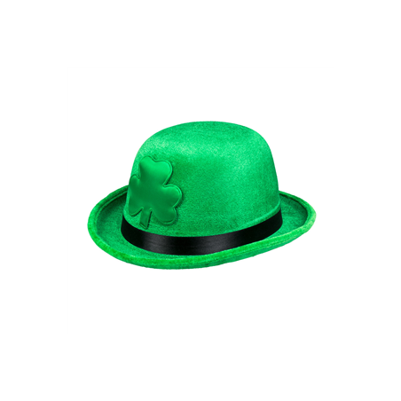 Chapeau Shamrock bowler (polyester - taille adulte)