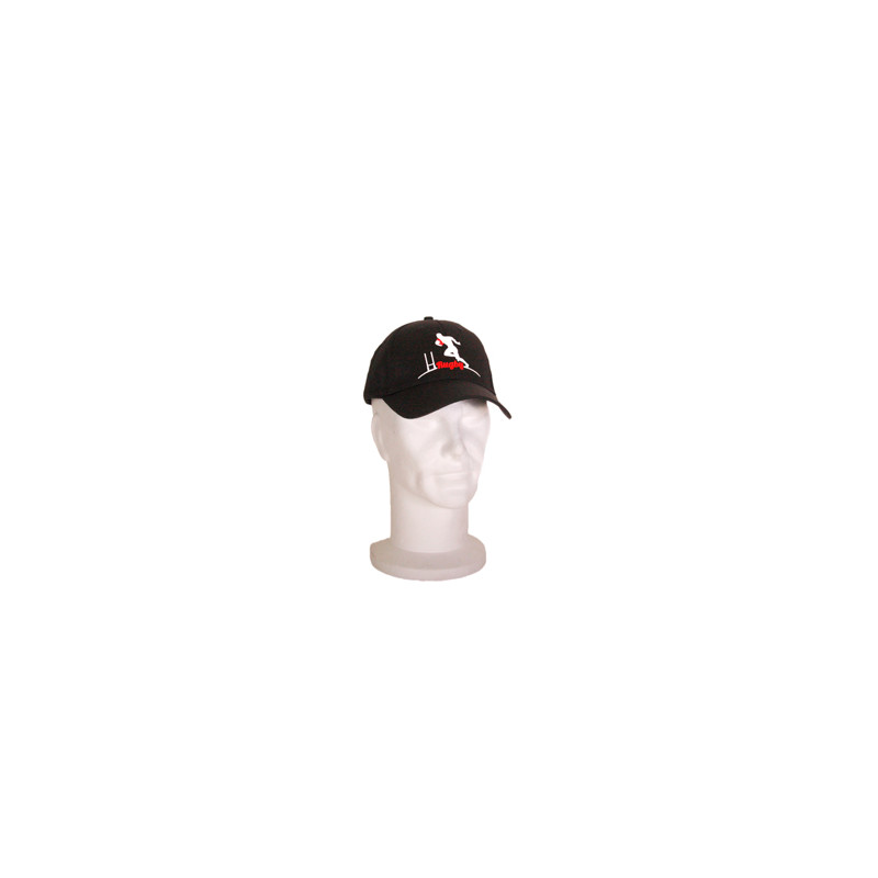 Casquette RUGBY noire polyester - Haut. 13cm Diam. 27cm