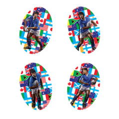 Mobiles Rugby x4 - carton - Haut. 38cm