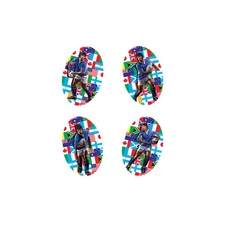 Mobiles Rugby x4 - carton - Haut. 38cm