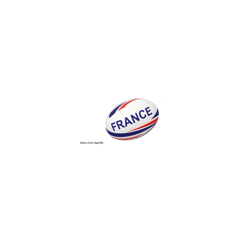 Ballon de Rugby France - PVC - 29x18 cm / Taille 5 (vendu non gonflé)