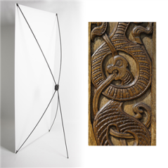 Kakemono Vikings - 180 x 80 cm - Toile M1 avec structure X- Banner