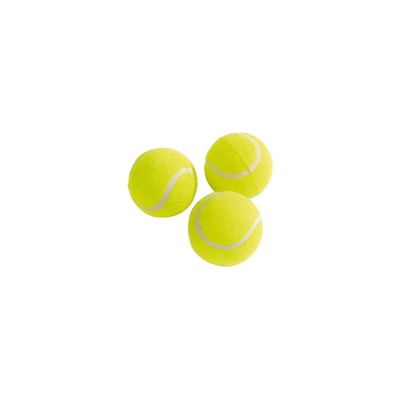 Lot de 3 Balles de tennis jaunes - Diam. 6 cm