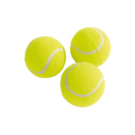 Lot de 3 Balles de tennis jaunes - Diam. 6 cm