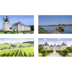 Mobiles Châteaux de la Loire x4 - carton - 27 x 49cm